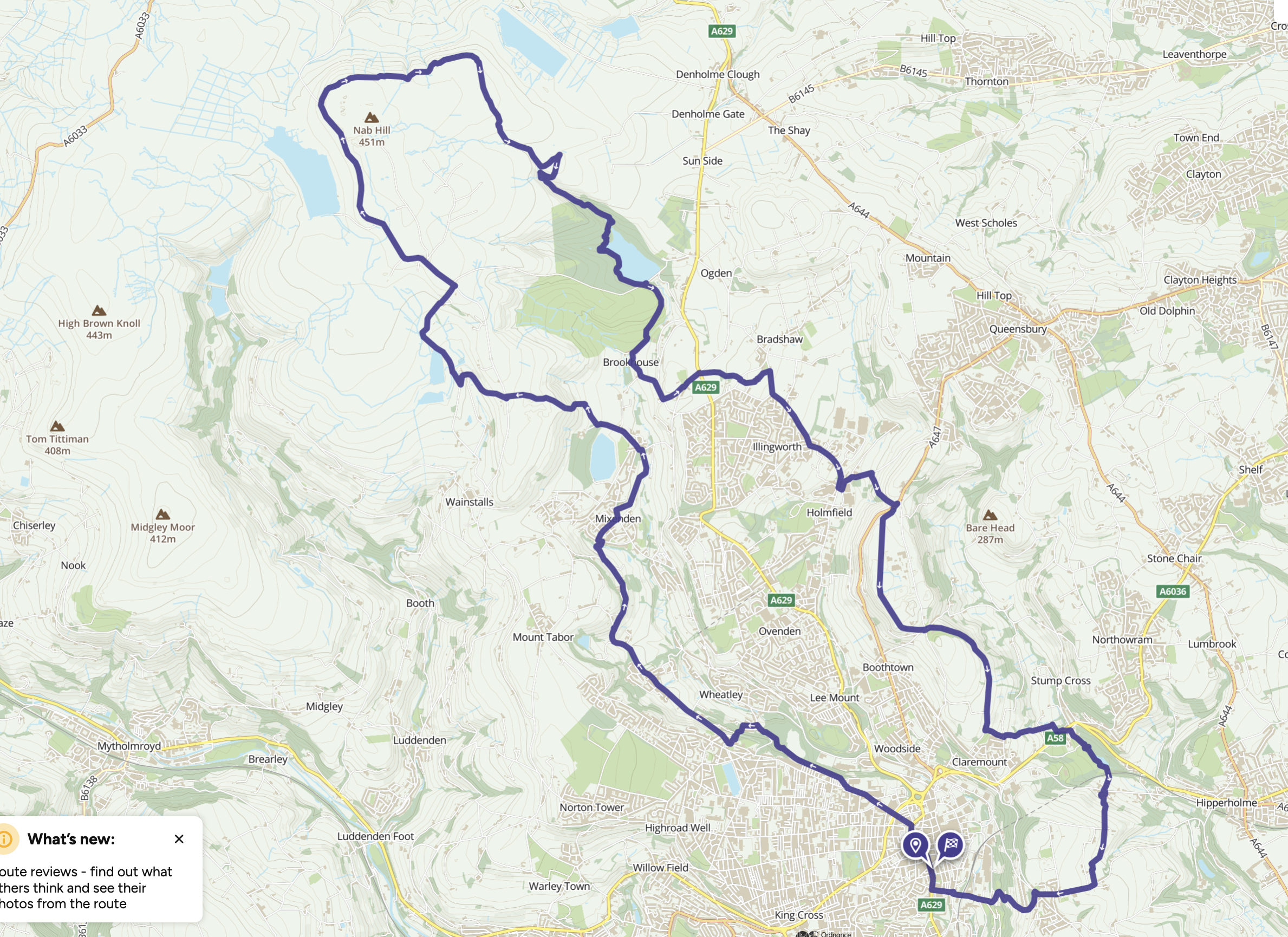 Halifax 20 Mile Route